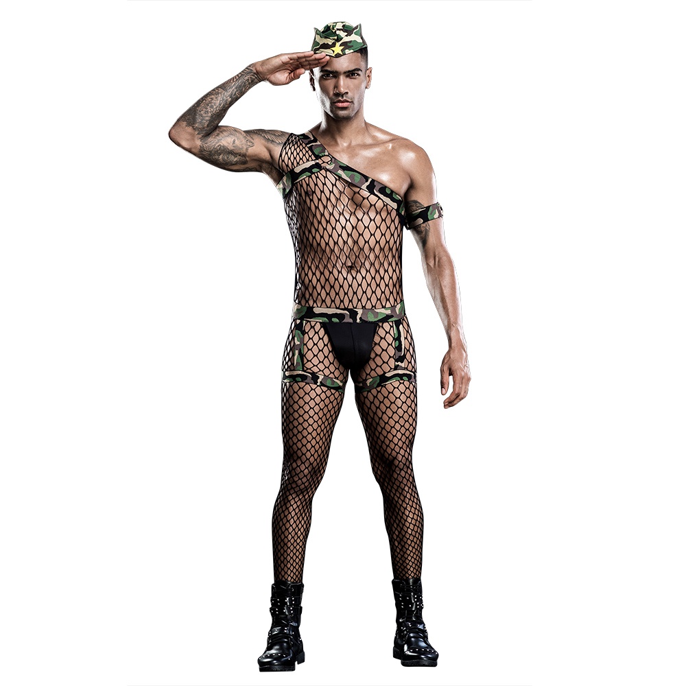 Army Costume Set With Hat & Bodystocking – 7208